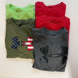 Under Armour Kids' Graphic Cotton T-Shirts - Red, Green, Gray